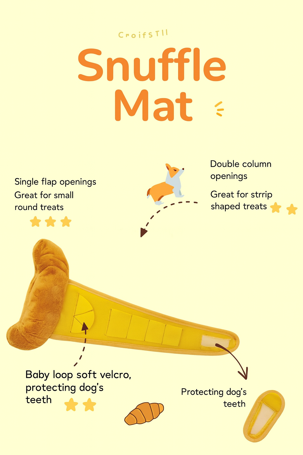 Croissant Snuffle Toy for Dog