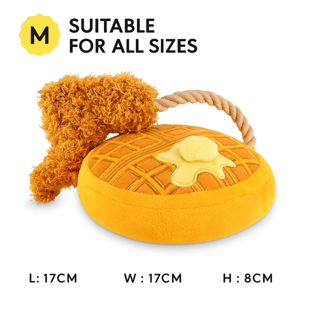 Chew & Play Deluxe Brunch Plush Dog Toy Set