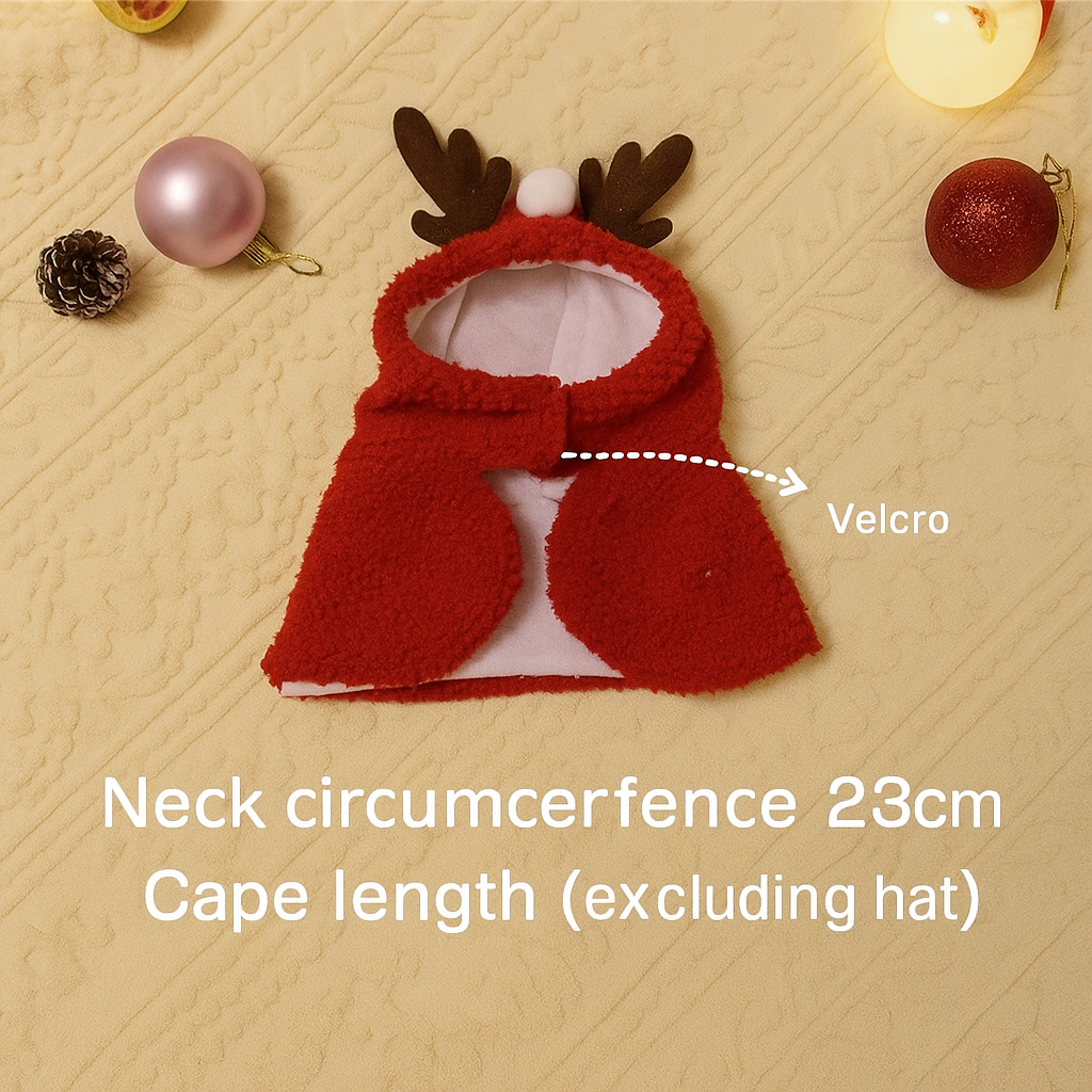 Christmas Hooded Pet Cape