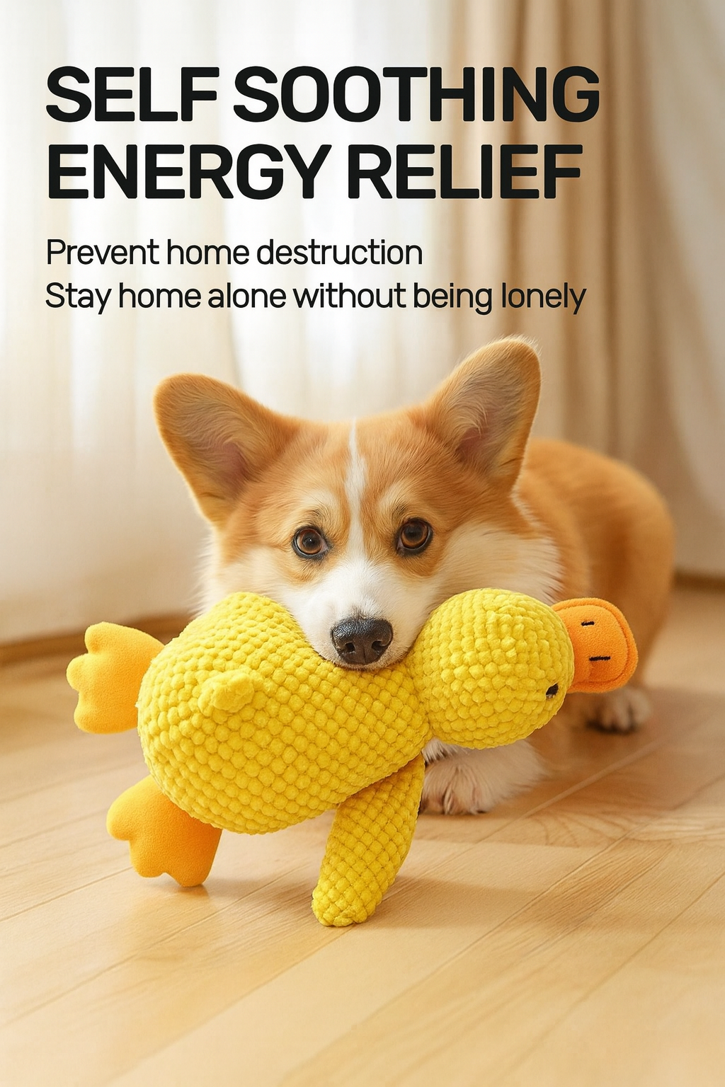 Squeaky Plush Duck Toy