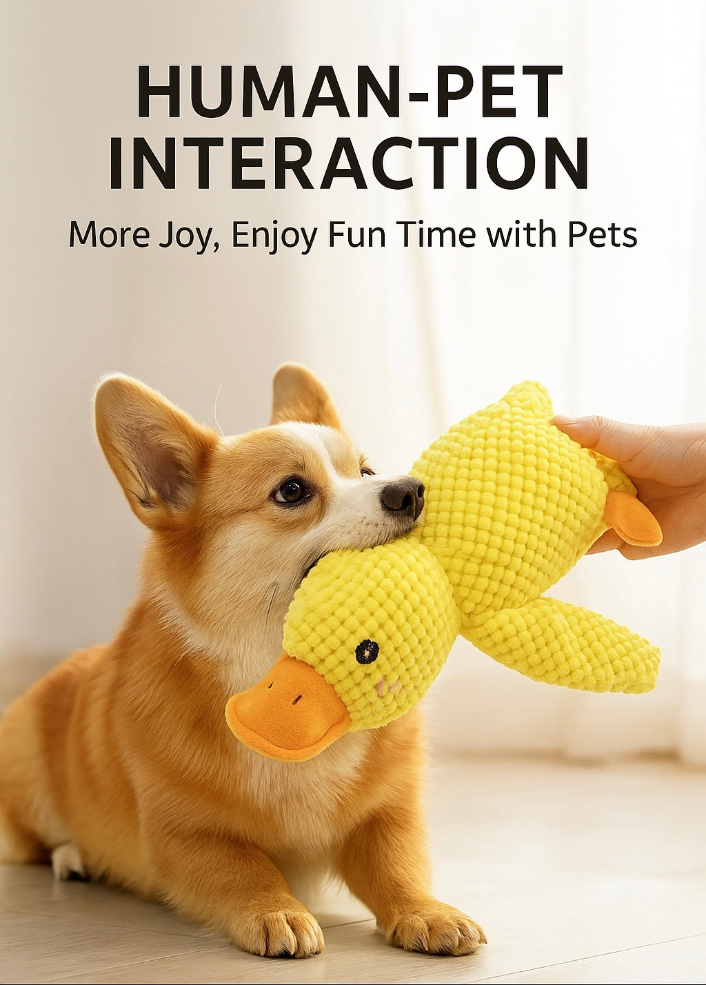 Squeaky Plush Duck Toy