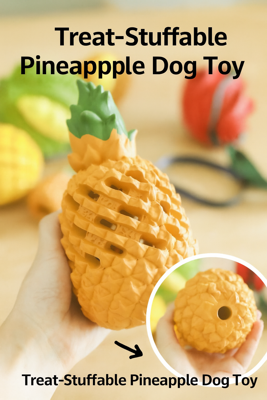 Tropical Fruit Dog Toys – Ultra Durable Natural Rubber Chew Toys