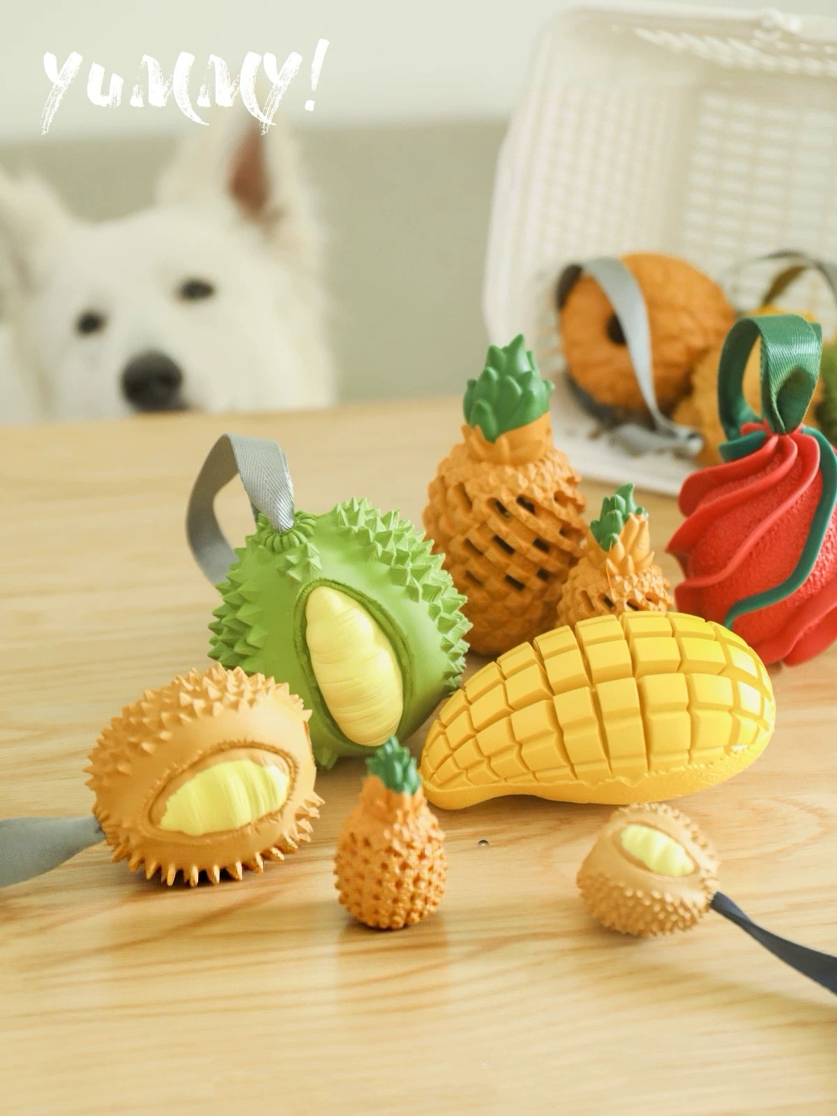 Tropical Fruit Dog Toys – Ultra Durable Natural Rubber Chew Toys