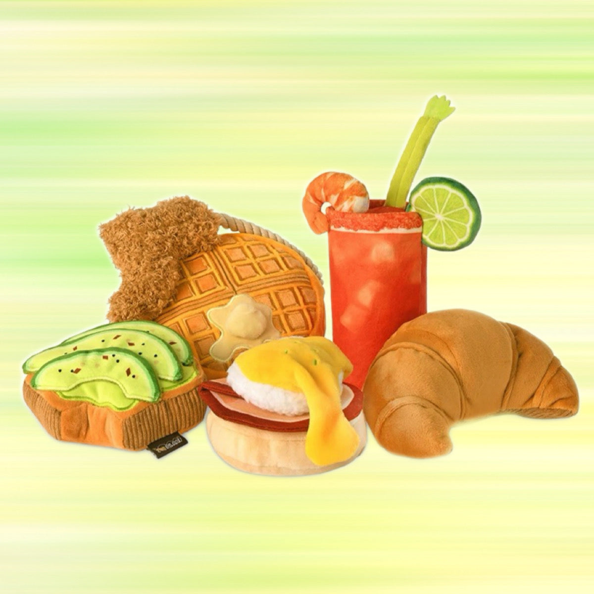 Chew & Play Deluxe Brunch Plush Dog Toy Set