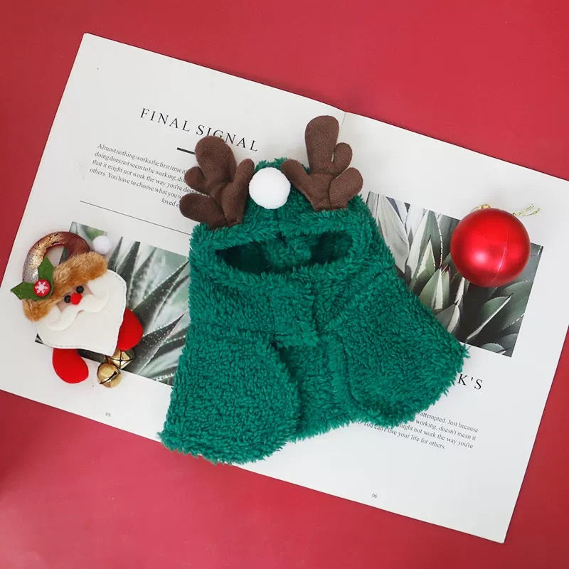 Christmas Hooded Pet Cape